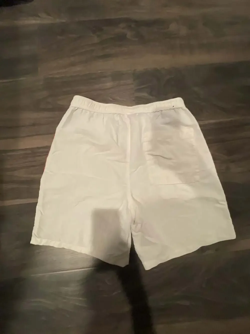 Coca-Cola White Swim Shorts with Tape Logo Detail